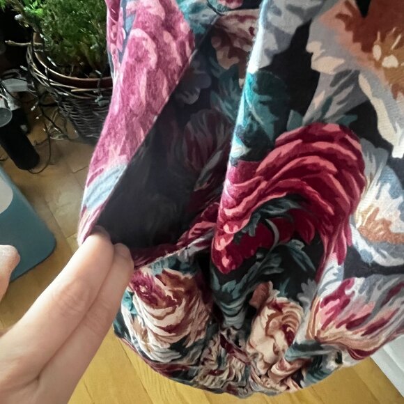 Vintage LAURA ASHLEY Long Floral Cotton/Wool Prairie Dress Size 14 Made in GB - Picture 7 of 10